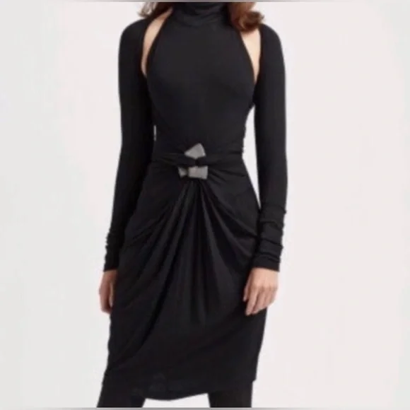 Donna Karan Dresses | Donna Karen Cold Shoulder Wrap Dress! | Color: Black | Size: S | Greenwithtiff's Closet Donna Karan Dresses | Donna Karen Cold Shoulder Wrap Dress! | Color: Black | Size: S | Greenwithtiff's Closet